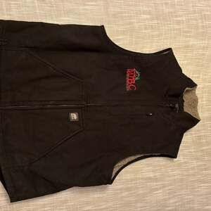 Berne Sherpa-Lined Duck Vest, Black Workwear Utility Vest, Size L